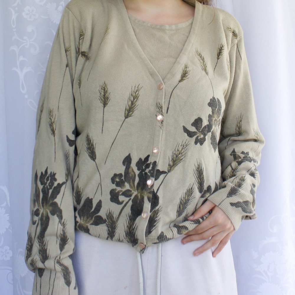 Vintage Bentley Floral Button Up Cardigan